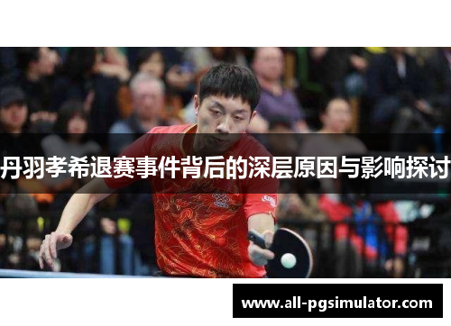 丹羽孝希退赛事件背后的深层原因与影响探讨